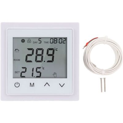 SANS MARQUE Thermostat Pour Système De Chauffage Domestique, Écran Tactile Led, Contrôleur De Température Au Sol, Ac85v-250v, 16a, Blanc - Publicité SANS MARQUE Thermostat Pour Système De Chauffage Domestique, Écran Tactile Led, Contrôleur De Température Au Sol, Ac85v-250v, 16a, Blanc - Publicité