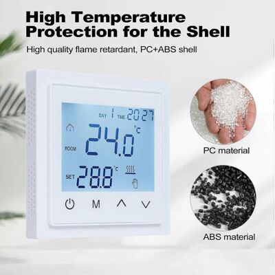 FLAMMKRAFT Thermostat Numérique Intelligent 16a Pour Chauffage Au Sol Avec Écran Tactile Led - Publicité FLAMMKRAFT Thermostat Numérique Intelligent 16a Pour Chauffage Au Sol Avec Écran Tactile Led - Publicité