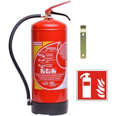 OEM Extincteur À Poudre 12 Kg Pd12 Abc Gloria + Panneau D'Extincteur - Publicité OEM Extincteur À Poudre 12 Kg Pd12 Abc Gloria + Panneau D'Extincteur - Publicité