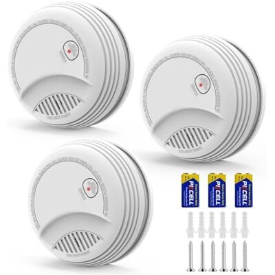 RYTTGOP Lot De 3 Detecteur Fumée – Alarme Incendie Avec Pile 9v Remplaçable, Avertissement Batterie Faible, 85 Db, Sans Fausses Alertes, Bouton Test Et Silence, En14604, 10 Ans (3 Pièces) - - Publicité RYTTGOP Lot De 3 Detecteur Fumée – Alarme Incendie Avec Pile 9v Remplaçable, Avertissement Batterie Faible, 85 Db, Sans Fausses Alertes, Bouton Test Et Silence, En14604, 10 Ans (3 Pièces) - - Publicité