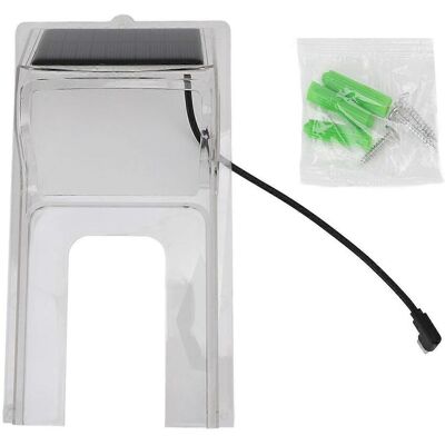 FLAMMKRAFT Cache-sonnette Transparent En Plastique Abs Résistant Aux Intempéries, Alimenté À L'Énergie Solaire - Publicité FLAMMKRAFT Cache-sonnette Transparent En Plastique Abs Résistant Aux Intempéries, Alimenté À L'Énergie Solaire - Publicité