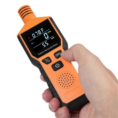 FLAMMKRAFT Détecteur De Monoxyde De Carbone Portable 3 En 1, Alimenté Par Piles, Avec Indicateur De Température - Publicité FLAMMKRAFT Détecteur De Monoxyde De Carbone Portable 3 En 1, Alimenté Par Piles, Avec Indicateur De Température - Publicité