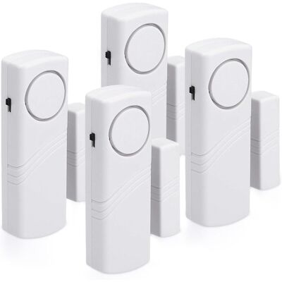 ALVIOR Alarme Porte Fenêtre - Détecteur Magnétique Sans Fil - Sécurité Maison Anti-intrusion - 100 Db - Lot De 4 - Publicité ALVIOR Alarme Porte Fenêtre - Détecteur Magnétique Sans Fil - Sécurité Maison Anti-intrusion - 100 Db - Lot De 4 - Publicité