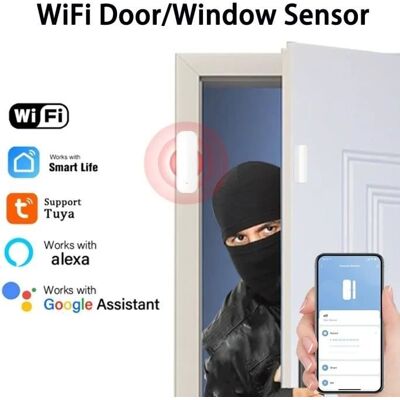 Cellfast Capteur De Porte Et Fenêtre Wifi - Mioloe - 1pc-blanc - Notification D'Alarme Instantanée - Publicité Cellfast Capteur De Porte Et Fenêtre Wifi - Mioloe - 1pc-blanc - Notification D'Alarme Instantanée - Publicité