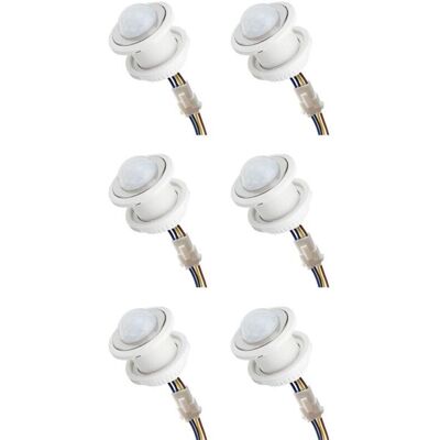 SANS MARQUE Lot De 6 Détecteurs De Mouvement Mini Pir 110-220v Temporisation Réglable Détection Infrarouge Intelligente - Publicité SANS MARQUE Lot De 6 Détecteurs De Mouvement Mini Pir 110-220v Temporisation Réglable Détection Infrarouge Intelligente - Publicité