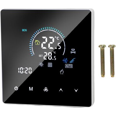 WEYTOLL Thermostat De Chauffage Au Sol Pour Climatisation, Écran Tactile Ip20, Affichage Couleur, Wifi Intelligent, Programmable Pour Ventilo-convecteur 5-60 ℃ - Publicité WEYTOLL Thermostat De Chauffage Au Sol Pour Climatisation, Écran Tactile Ip20, Affichage Couleur, Wifi Intelligent, Programmable Pour Ventilo-convecteur 5-60 ℃ - Publicité