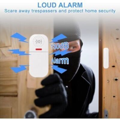 Nalookamic Alarme De Sécurité Sans Fil 130db – 5 Modes D'Alarme – 2 Télécommandes – Capteur Magnétique Pour Portes Et Fenêtres – Installation Facile - Publicité Nalookamic Alarme De Sécurité Sans Fil 130db – 5 Modes D'Alarme – 2 Télécommandes – Capteur Magnétique Pour Portes Et Fenêtres – Installation Facile - Publicité