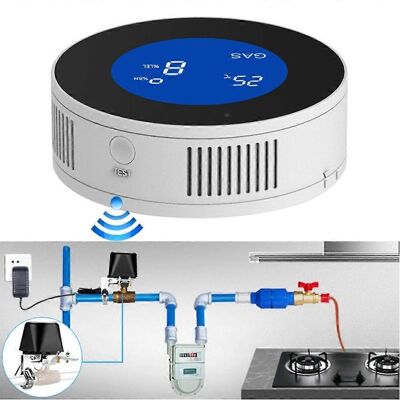 FLAMMKRAFT 1 Détecteur De Fuites De Gaz Naturel Wifi Pour Alarme Et Surveillance De Gaz Domestique Avec Écran Lcd. Publicité FLAMMKRAFT 1 Détecteur De Fuites De Gaz Naturel Wifi Pour Alarme Et Surveillance De Gaz Domestique Avec Écran Lcd. Publicité