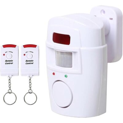 Madeira Alarme De Détection De Mouvement Sans Fil Pour Abri De Jardin, Fonctionnant Sur Piles, Pour Maison D'Été, Garage, Caravane Avec 2 Télécommandes - Publicité Madeira Alarme De Détection De Mouvement Sans Fil Pour Abri De Jardin, Fonctionnant Sur Piles, Pour Maison D'Été, Garage, Caravane Avec 2 Télécommandes - Publicité