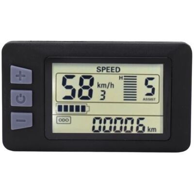 ABYSSE Panneau D'Affichage Lcd P3h Pour Vélo Électrique 24v 36v 48v 60v Avec Câble Étanche 6 Broches Pour Vélo Et Scooter Électrique - Publicité ABYSSE Panneau D'Affichage Lcd P3h Pour Vélo Électrique 24v 36v 48v 60v Avec Câble Étanche 6 Broches Pour Vélo Et Scooter Électrique - Publicité