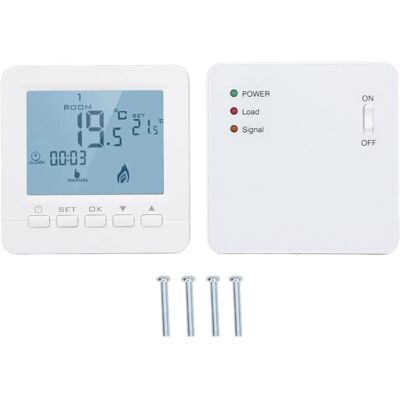 MOXIE Thermostats Programmables Pour La Maison, Thermostat Numérique Pour La Maison, Contrôleur De Température De Chauffage Électrique Ignifuge Intelligent Sans Fil Rf Ac230v - Publicité MOXIE Thermostats Programmables Pour La Maison, Thermostat Numérique Pour La Maison, Contrôleur De Température De Chauffage Électrique Ignifuge Intelligent Sans Fil Rf Ac230v - Publicité