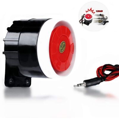 Melissa Alarme Dc 12v Mini Rouge Filaire Corne Sirène Son Système D'Alarme Avertissement Corne Pour La Sécurité À La Maison 120db - Publicité Melissa Alarme Dc 12v Mini Rouge Filaire Corne Sirène Son Système D'Alarme Avertissement Corne Pour La Sécurité À La Maison 120db - Publicité