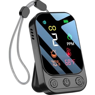 Vision Détecteur De Monoxyde De Carbone Rechargeable, Alarme Co Portable 3 En 1 (monoxyde De Carbone, Température, Humidité), Pour La Maison, Le Camping Et La Caravane (noir) - Publicité Vision Détecteur De Monoxyde De Carbone Rechargeable, Alarme Co Portable 3 En 1 (monoxyde De Carbone, Température, Humidité), Pour La Maison, Le Camping Et La Caravane (noir) - Publicité