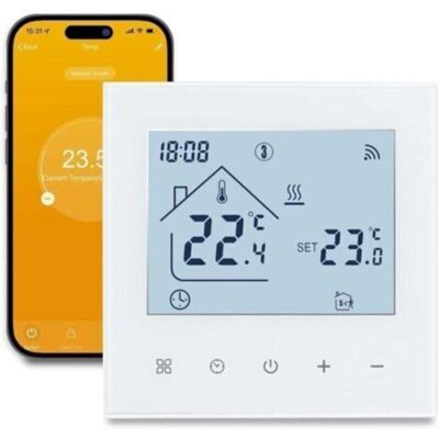 SANS MARQUE Thermostat Connecté Wifi Maison Connectée Thermostat Pour Plancher Chauffant À Eau Thermostats D'Ambiance Programmables Sans Fil Compatible Alexa, Google Home 3a,blanc - Publicité SANS MARQUE Thermostat Connecté Wifi Maison Connectée Thermostat Pour Plancher Chauffant À Eau Thermostats D'Ambiance Programmables Sans Fil Compatible Alexa, Google Home 3a,blanc - Publicité