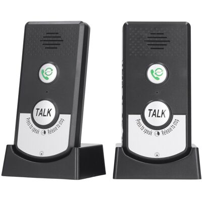 LBVIE Interphone Vocal Sans Fil Intelligent À Double Sens Pour La Maison, Idéal Pour Les Personnes Âgées, Les Aidants Et Les Personnes Handicapées (noir). Publicité LBVIE Interphone Vocal Sans Fil Intelligent À Double Sens Pour La Maison, Idéal Pour Les Personnes Âgées, Les Aidants Et Les Personnes Handicapées (noir). Publicité