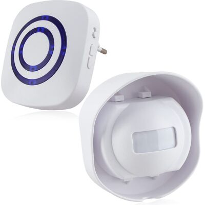 OEM Sonnette Sans Fil Kit De Carillon De Porte Electrique Avec 1 Récepteur Et 1 Détecteur De Mouvement Pir Capteur Alerte Visiteur Alarme De Sécurité - Publicité OEM Sonnette Sans Fil Kit De Carillon De Porte Electrique Avec 1 Récepteur Et 1 Détecteur De Mouvement Pir Capteur Alerte Visiteur Alarme De Sécurité - Publicité