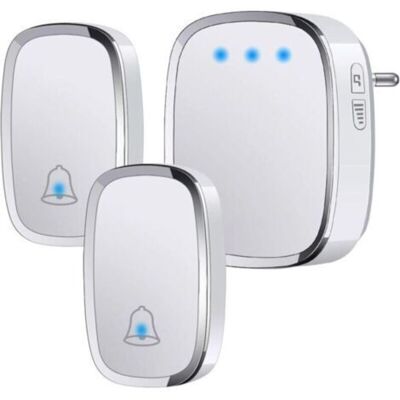 ABYSSE Sonnette Sans Fil Extérieur Étanche Ip44, Sonnette De Porte 300 Mètres, Kit De Carillon Avec Led Flash, 2 Émetteurs Et 1 Récepteur, 5 Niveaux De Volume, 36 Mélodies - Publicité ABYSSE Sonnette Sans Fil Extérieur Étanche Ip44, Sonnette De Porte 300 Mètres, Kit De Carillon Avec Led Flash, 2 Émetteurs Et 1 Récepteur, 5 Niveaux De Volume, 36 Mélodies - Publicité