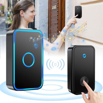 Sonnette Sans Fil, Kit De Sonnette Électronique Étanche Avec 1 Récepteur À Brancher, 60 Mélodies Pour La Maison, Le Bureau, L'Hôtel-aquaforge - Publicité Sonnette Sans Fil, Kit De Sonnette Électronique Étanche Avec 1 Récepteur À Brancher, 60 Mélodies Pour La Maison, Le Bureau, L'Hôtel-aquaforge - Publicité