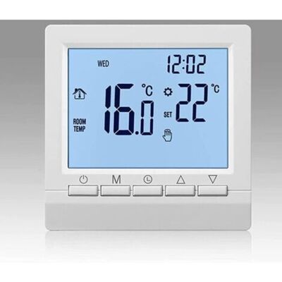 ABYSSE Thermostat De Chauffage De Chaudière À Gaz 1.5 V Régulateur De Température Alimenté Par Batterie Avec Rétro-éclairage Blanc Pour Chaudières Programmable Hebdomadaire - Publicité ABYSSE Thermostat De Chauffage De Chaudière À Gaz 1.5 V Régulateur De Température Alimenté Par Batterie Avec Rétro-éclairage Blanc Pour Chaudières Programmable Hebdomadaire - Publicité