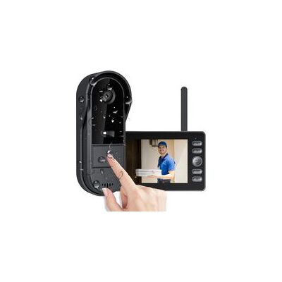 ANKON Sonnette Sans Fil Extérieur Étanche Avec Caméra, Visiophone Sans Fil Écran 4.3 Pouces, Interphone Vidéo 1080p Sans Wifi Ni Application, 170° Grand Angle, Audio Bidirectionnel, Vision Nocturne - Publicité ANKON Sonnette Sans Fil Extérieur Étanche Avec Caméra, Visiophone Sans Fil Écran 4.3 Pouces, Interphone Vidéo 1080p Sans Wifi Ni Application, 170° Grand Angle, Audio Bidirectionnel, Vision Nocturne - Publicité