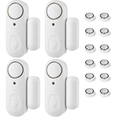 JSSEVN Alarme Porte Détecteur Ouverture Porte Avec Piles Alarme Porte Et Fenetre 4 Pcs Detecteur Ouverture De Porte 100 Db Alarme Fenetre Pour Maison, Hôtel - Publicité JSSEVN Alarme Porte Détecteur Ouverture Porte Avec Piles Alarme Porte Et Fenetre 4 Pcs Detecteur Ouverture De Porte 100 Db Alarme Fenetre Pour Maison, Hôtel - Publicité