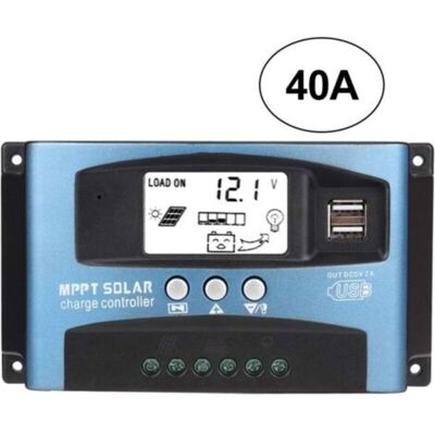 URSUS Contrôleur De Charge Solaire Mppt 40a, Régulateur De Batterie Intelligent De Contrôleur De Batterie De Panneau Solaire Usb 12v 24v Avec Écran Lcd(40a) - Publicité URSUS Contrôleur De Charge Solaire Mppt 40a, Régulateur De Batterie Intelligent De Contrôleur De Batterie De Panneau Solaire Usb 12v 24v Avec Écran Lcd(40a) - Publicité