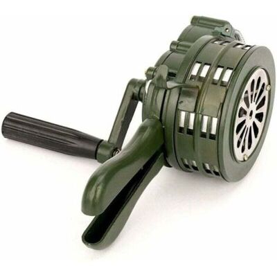 ABYSSE Main Crank Klaxon Sirène Portable 110db Manuel Actionné Métal Alarme Air Raid Urgence Sécurité Alarme - Publicité ABYSSE Main Crank Klaxon Sirène Portable 110db Manuel Actionné Métal Alarme Air Raid Urgence Sécurité Alarme - Publicité