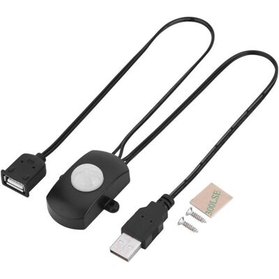 MOXIE Mini Détecteur De Mouvement Pir Commutateur Détecteur De Présence Pour Diy D'Éclairage À Led, Détecteur De Détecteur De Mouvement Infrarouge Pir Interrupteur Interface Usb - Publicité MOXIE Mini Détecteur De Mouvement Pir Commutateur Détecteur De Présence Pour Diy D'Éclairage À Led, Détecteur De Détecteur De Mouvement Infrarouge Pir Interrupteur Interface Usb - Publicité