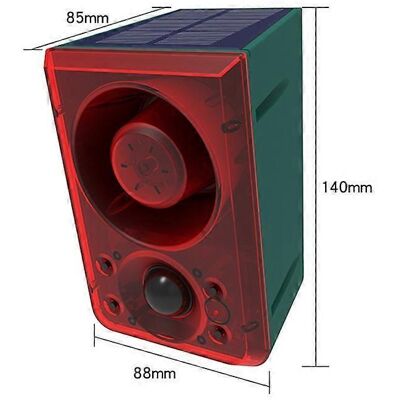 FLAMMKRAFT Alarme Solaire Extérieure À Détecteur De Mouvement Avec Télécommande, 3 Modes D'Alarme Sonore Et Lumineuse, Et Enregistrement Réglable - Publicité FLAMMKRAFT Alarme Solaire Extérieure À Détecteur De Mouvement Avec Télécommande, 3 Modes D'Alarme Sonore Et Lumineuse, Et Enregistrement Réglable - Publicité