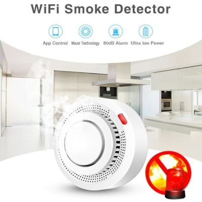 ABYSSE Détecteur De Fumée Et Alarme Incendie Intelligent : Détecteur De Fumée Wi-fi Avec Notifications D'Application, Détecteur De Fumée Sans Fil Avec Capteur Photoélectrique Pour La Maison, Télécommande Via - Publicité ABYSSE Détecteur De Fumée Et Alarme Incendie Intelligent : Détecteur De Fumée Wi-fi Avec Notifications D'Application, Détecteur De Fumée Sans Fil Avec Capteur Photoélectrique Pour La Maison, Télécommande Via - Publicité