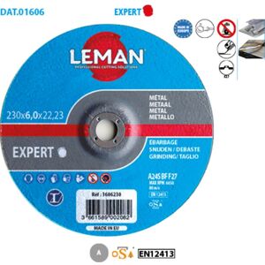Disques à ébarber métal Leman - 115mm, 6mm - EN12413 - Publicité Disques à ébarber métal Leman - 115mm, 6mm - EN12413 - Publicité