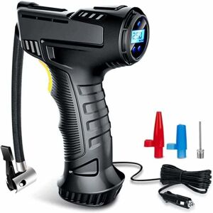 Snq - Compresseur D'Air Portatif, Gonfleur Pneus Voiture 12v Dc, Fil Allume Cigare,3 Adaptateurs De Buses,pour Voiture Vélo Et Balle Gonflable Avec Ecran Lcd Et Lampe Led - Publicité Snq - Compresseur D'Air Portatif, Gonfleur Pneus Voiture 12v Dc, Fil Allume Cigare,3 Adaptateurs De Buses,pour Voiture Vélo Et Balle Gonflable Avec Ecran Lcd Et Lampe Led - Publicité