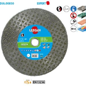 Leman - disque diamant jante continue 125X M14 HT3 Multimatériaux - Publicité Leman - disque diamant jante continue 125X M14 HT3 Multimatériaux - Publicité