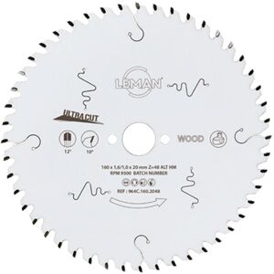 LEMAN Lame de scie circulaire HM Ultracut pour le bois - LSC.964C.W - 190 mm - 30 mm - 1.6 mm - 28 dents - Publicité LEMAN Lame de scie circulaire HM Ultracut pour le bois - LSC.964C.W - 190 mm - 30 mm - 1.6 mm - 28 dents - Publicité