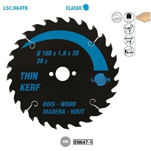 Leman - Lame de scie circulaire en carbure 160x20mm 28 dents - Bois - Publicité Leman - Lame de scie circulaire en carbure 160x20mm 28 dents - Bois - Publicité