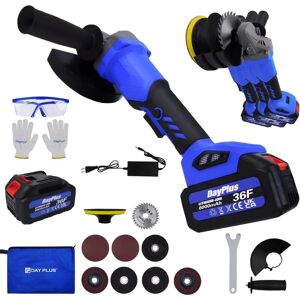 Lucn - Meuleuse D'Angle Sans Fil, Outil De Coupe, Batterie Lithium-ion 6000 Mah, Meuleuse D'Angle De Vitesse Réglable Sans Balais De 4 À 1/2 Pouces, Meuleuse Portable Avec Chargeur Et Sac De Rangement - Publicité Lucn - Meuleuse D'Angle Sans Fil, Outil De Coupe, Batterie Lithium-ion 6000 Mah, Meuleuse D'Angle De Vitesse Réglable Sans Balais De 4 À 1/2 Pouces, Meuleuse Portable Avec Chargeur Et Sac De Rangement - Publicité