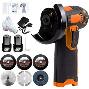 Sunxury - Meuleuse D'Angle, Weytoll Mini Meuleuse Sans Fil 12v 19500rpm Avec 6 Disques À Tronçonner Ø 76 Mm, 2 Batterie 1300mah - Orange - Publicité Sunxury - Meuleuse D'Angle, Weytoll Mini Meuleuse Sans Fil 12v 19500rpm Avec 6 Disques À Tronçonner Ø 76 Mm, 2 Batterie 1300mah - Orange - Publicité