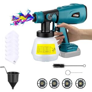 OEM Pistolet A Peinture, Batterie Système De Pulvérisation Compatible Avec Makita 18v Avec Raccords De Nettoyage Et De Soufflage, 4 Buses En Cuivre Et 3 Motifs, Pour L'Intérieur Et L'Extérieur - Publicité OEM Pistolet A Peinture, Batterie Système De Pulvérisation Compatible Avec Makita 18v Avec Raccords De Nettoyage Et De Soufflage, 4 Buses En Cuivre Et 3 Motifs, Pour L'Intérieur Et L'Extérieur - Publicité
