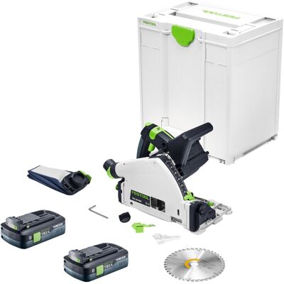 Scie Plongeante Sans Fil Festool Tsc 55 Keb-basic 18 / 36 V 160 Mm Brushless + 2 Batteries 4,0 Ah + Systainer - Sans Chargeur - Publicité Scie Plongeante Sans Fil Festool Tsc 55 Keb-basic 18 / 36 V 160 Mm Brushless + 2 Batteries 4,0 Ah + Systainer - Sans Chargeur - Publicité