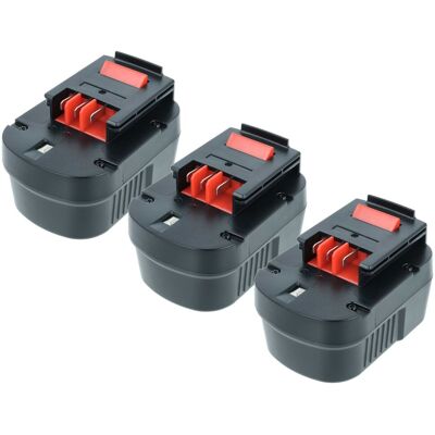 Vhbw 3x Batterie Compatible Avec Black & Decker Cp12kb Epc126, Cp122kb, Cp12k, Epc128, Epc128bk, Epc126bk Outil Électrique (3000 Mah, Nimh, 12 V) - Publicité Vhbw 3x Batterie Compatible Avec Black & Decker Cp12kb Epc126, Cp122kb, Cp12k, Epc128, Epc128bk, Epc126bk Outil Électrique (3000 Mah, Nimh, 12 V) - Publicité