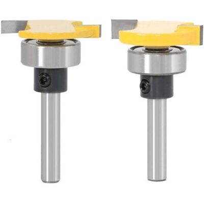 ABYSSE 2pcs 6mm Tige Biscuit Routeur Professionnel Outils De Coupeur À Bois Fraise Set - Publicité ABYSSE 2pcs 6mm Tige Biscuit Routeur Professionnel Outils De Coupeur À Bois Fraise Set - Publicité