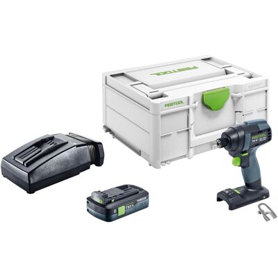 Visseuse À Chocs Sans Fil Festool Tid 18-basic 18 V 180 Nm 1/4" Sans Balais + 1 Batterie 4,0 Ah + Chargeur + Systainer - Publicité Visseuse À Chocs Sans Fil Festool Tid 18-basic 18 V 180 Nm 1/4" Sans Balais + 1 Batterie 4,0 Ah + Chargeur + Systainer - Publicité