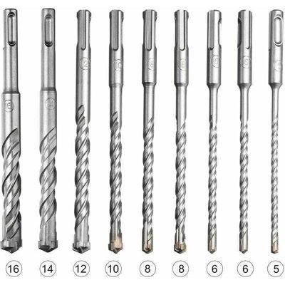 Scotch Coffret De Mèches Et Burins Sds-plus – Lot De 9 Forets Pour Béton, Pierre, Céramique – Tête En Carbure De Tungstène – Pour Perceuse À Percussion - Publicité Scotch Coffret De Mèches Et Burins Sds-plus – Lot De 9 Forets Pour Béton, Pierre, Céramique – Tête En Carbure De Tungstène – Pour Perceuse À Percussion - Publicité