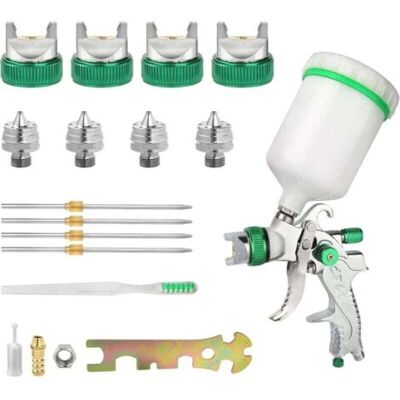 ABYSSE Pistolet Pulvérisateur Pneumatique Hvlp Avec Buse De 1,4/1,7/2,0/2,5 Mm, Capacité De 600 Ml, Pour Mur, Voiture, Décoration Intérieure (vert) - Publicité ABYSSE Pistolet Pulvérisateur Pneumatique Hvlp Avec Buse De 1,4/1,7/2,0/2,5 Mm, Capacité De 600 Ml, Pour Mur, Voiture, Décoration Intérieure (vert) - Publicité