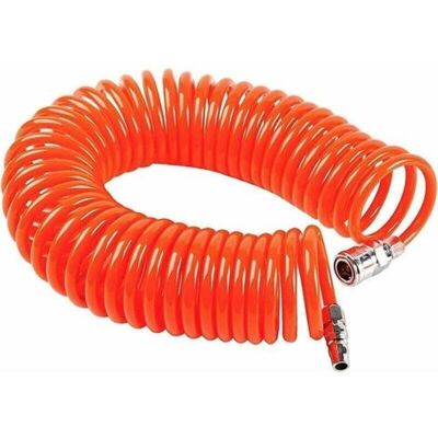 ABYSSE Tuyau À Ressort En Polyuréthane De 8 Mm X 5 Mm Pour Compresseur D'Air Flexible (6 M, Avec Raccord Pp20 Sp20) - Publicité ABYSSE Tuyau À Ressort En Polyuréthane De 8 Mm X 5 Mm Pour Compresseur D'Air Flexible (6 M, Avec Raccord Pp20 Sp20) - Publicité