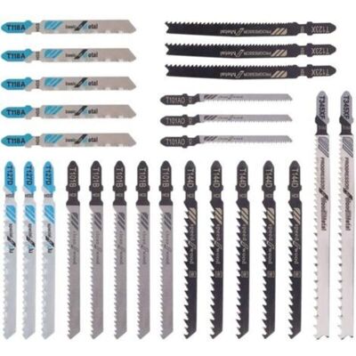 SANS MARQUE Lot De 25 Lames De Scie Sauteuse T118a / T144d / T101b/t123x / T101ao/t127d / T345xfpour Couper Métal/bois/plastique - Pour Bosch, Black & Decker, Makita, Dewalt (25 Pièces) - Publicité SANS MARQUE Lot De 25 Lames De Scie Sauteuse T118a / T144d / T101b/t123x / T101ao/t127d / T345xfpour Couper Métal/bois/plastique - Pour Bosch, Black & Decker, Makita, Dewalt (25 Pièces) - Publicité