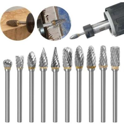 SANS MARQUE 10pcs Fraise Metal Pour Fraiseuse Double Coupe De Tungstène Fraises Rotatives Fraise Meuleuse Droite Pour Outils Rotatifs Traitement Meulage Gravure Polissage - Publicité SANS MARQUE 10pcs Fraise Metal Pour Fraiseuse Double Coupe De Tungstène Fraises Rotatives Fraise Meuleuse Droite Pour Outils Rotatifs Traitement Meulage Gravure Polissage - Publicité