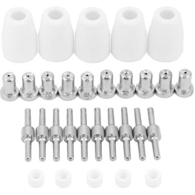 ABYSSE Kit De 30 Consommables Pour Torche Plasma Pt-31xt : Buse, Électrode, Protection Et Anneau De Tourbillon. Publicité ABYSSE Kit De 30 Consommables Pour Torche Plasma Pt-31xt : Buse, Électrode, Protection Et Anneau De Tourbillon. Publicité
