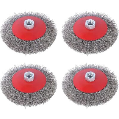 SANS MARQUE Lot De 4 Brosses Métalliques Meuleuse D'Angle : M14 Brosse En Acier Visseuse Sans Fil 125 Mm Brosse Métallique Flex Brosse À Pot Perceuse Pour Métal Et Pierre, Pour Nettoyer, Détartrer, Dérouiller - Publicité SANS MARQUE Lot De 4 Brosses Métalliques Meuleuse D'Angle : M14 Brosse En Acier Visseuse Sans Fil 125 Mm Brosse Métallique Flex Brosse À Pot Perceuse Pour Métal Et Pierre, Pour Nettoyer, Détartrer, Dérouiller - Publicité