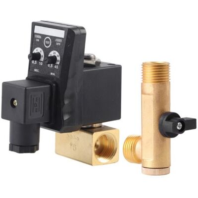 ABYSSE Vanne De Purge Électronique Temporisée Automatique G1/2 Dn15 Pour Condensats De Compresseur D'Air (ac230v) - Publicité ABYSSE Vanne De Purge Électronique Temporisée Automatique G1/2 Dn15 Pour Condensats De Compresseur D'Air (ac230v) - Publicité